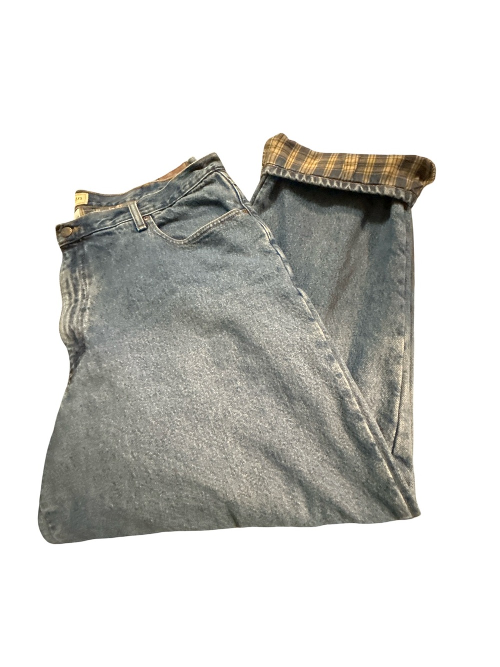 Vintage Y2K L.L. Bean Flannel Lined Relaxed Fit Jeans 42x32 Granola Cabincore